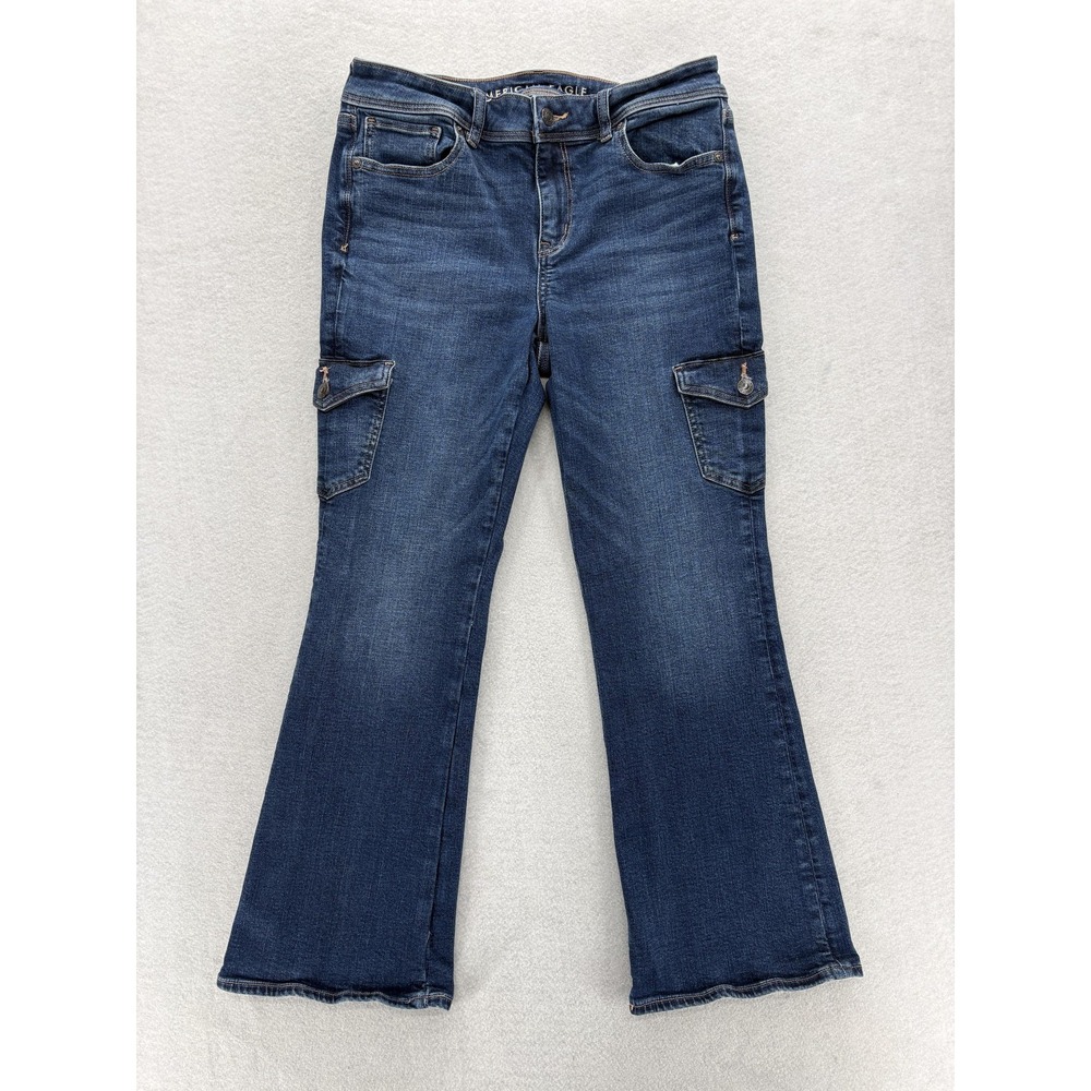 American Eagle Outfitters Women's Boot Cut Jeans - Dark Blue